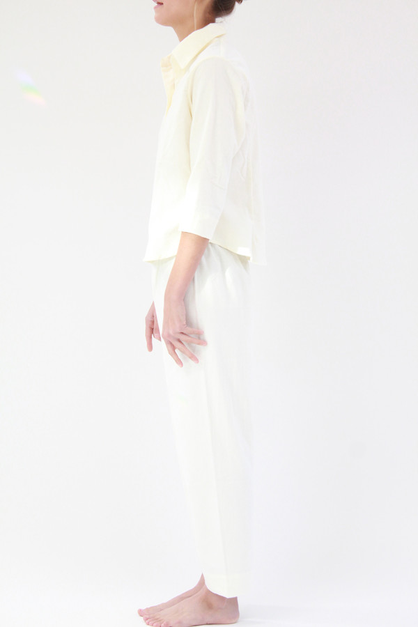 Beklina Organic Cotton Flannel Pajama Set Ivory Beklina Organic Cotton Flannel Pajama Set Ivory