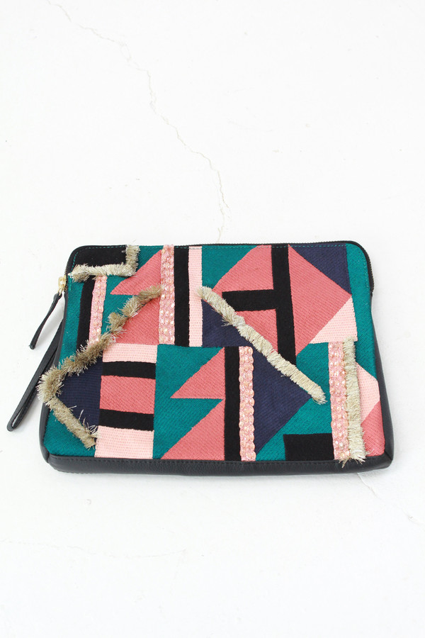 Lizzie Fortunato Safari Clutch Tahiti Triangle Lizzie Fortunato Safari Clutch Tahiti Triangle
