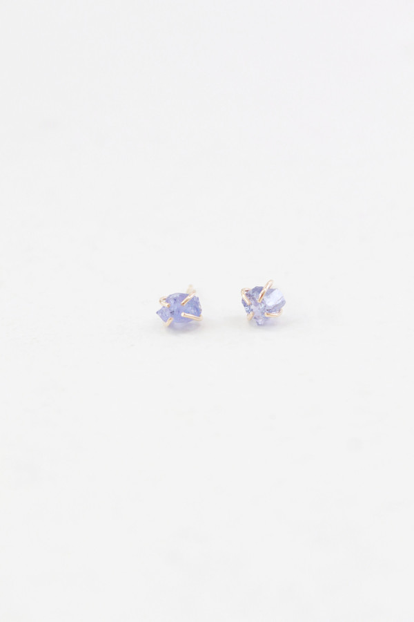 MJM Raw Tanzanite Stud Earrings MJM Raw Tanzanite Stud Earrings