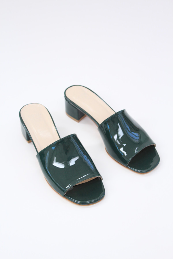 Maryam Nassir Zadeh MNZ Sophie Slide Bottle Green Patent Maryam Nassir Zadeh MNZ Sophie Slide Bottle Green Patent