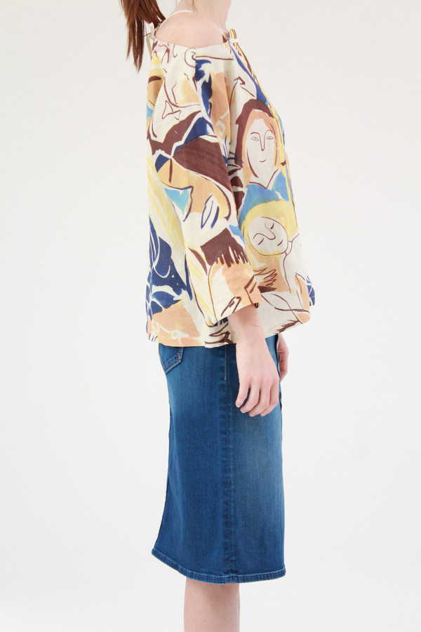 Mother Denim High Waisted Button Down Midi Skirt Mother Denim High Waisted Button Down Midi Skirt