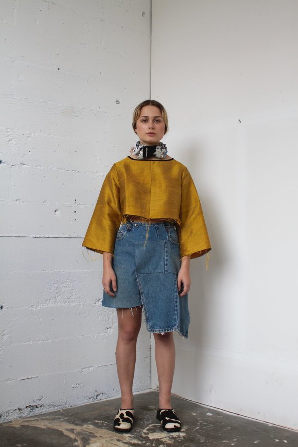 denim patch skort denim patch skort