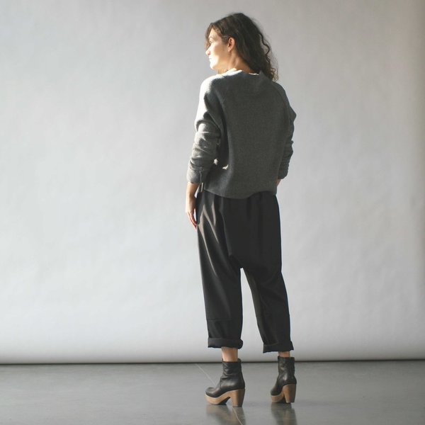 Curator Crop Sweater in Grey Curator Crop Sweater in Grey