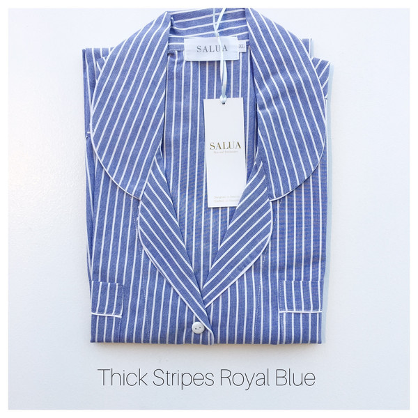 Salua Classic Cotton Pajama in Mediterranean Stripes Salua Classic Cotton Pajama in Mediterranean Stripes