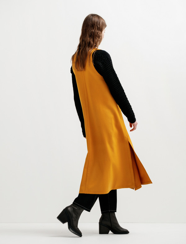 Lemaire Sleeveless Wrapover Dress Saffron Lemaire Sleeveless Wrapover Dress Saffron