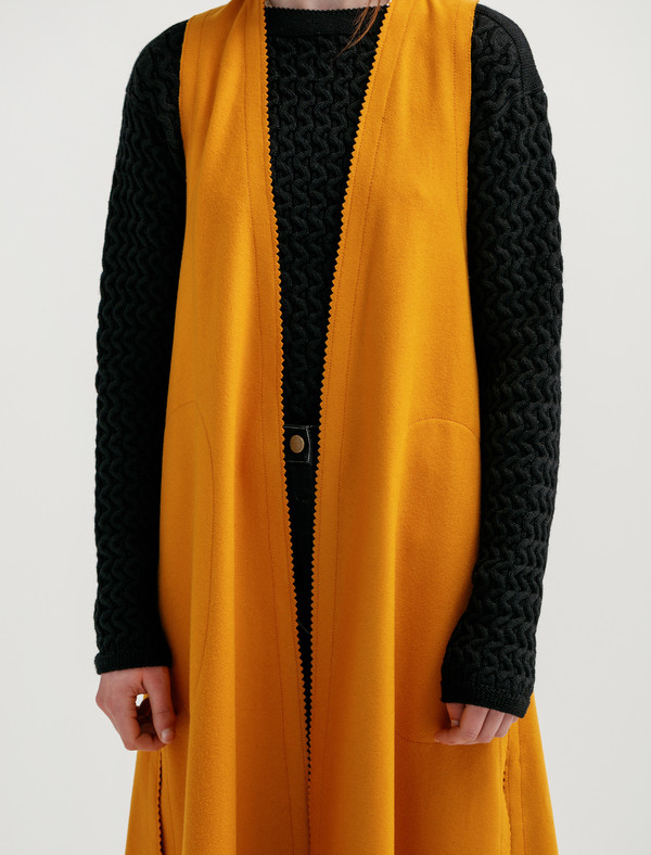 Lemaire Sleeveless Wrapover Dress Saffron Lemaire Sleeveless Wrapover Dress Saffron