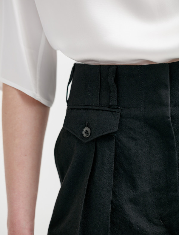 Lemaire Two-Pleat Pants - Black Lemaire Two-Pleat Pants - Black