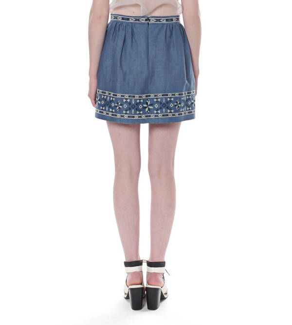 Sea NY Denim Pleated Skirt Sea NY Denim Pleated Skirt