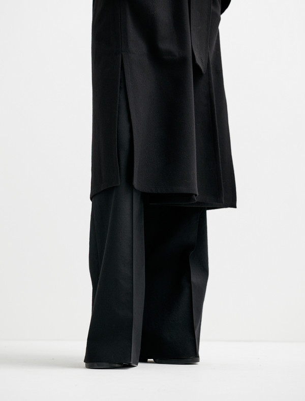 Lemaire Womens Wrapover Coat Black Lemaire Womens Wrapover Coat Black