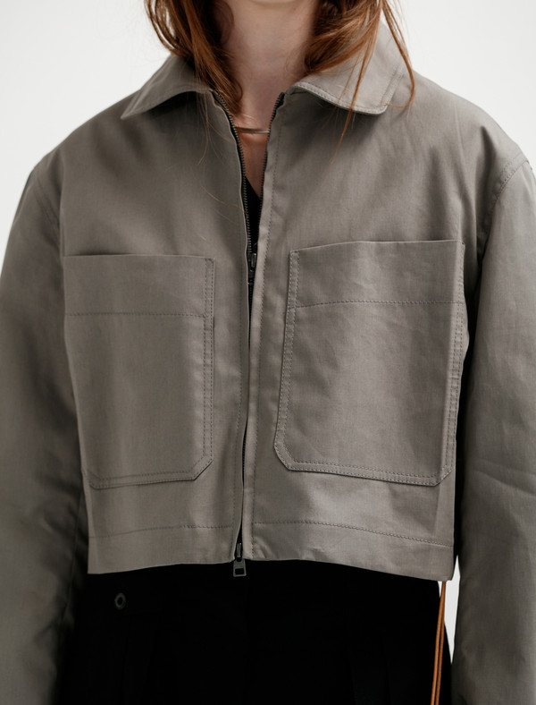 Lemaire Zipped Blouson - Stone Lemaire Zipped Blouson - Stone