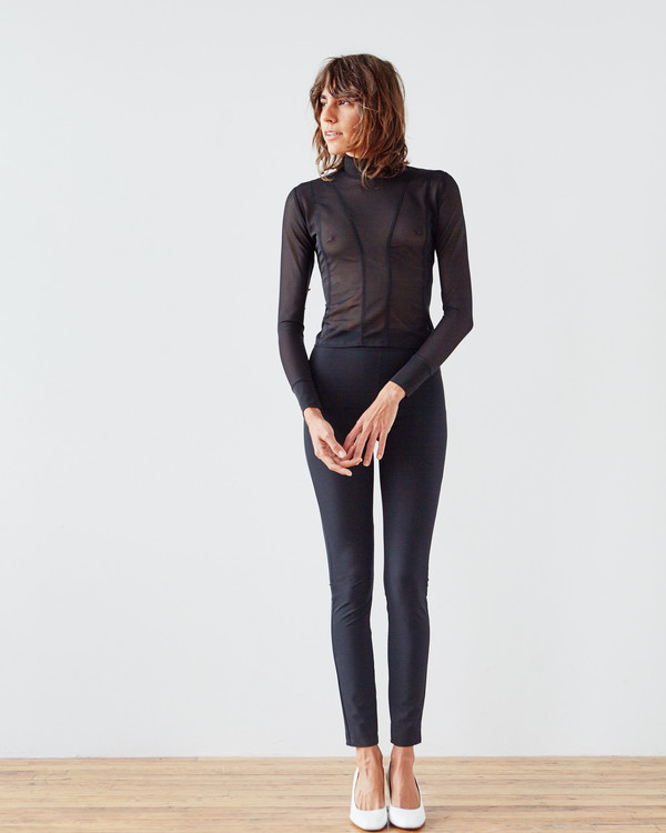 PIECE NYC Mesh Mockneck - Black PIECE NYC Mesh Mockneck - Black