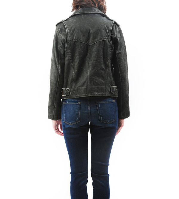 Lot 78 Distressed Leather Biker Jacket Lot 78 Distressed Leather Biker Jacket