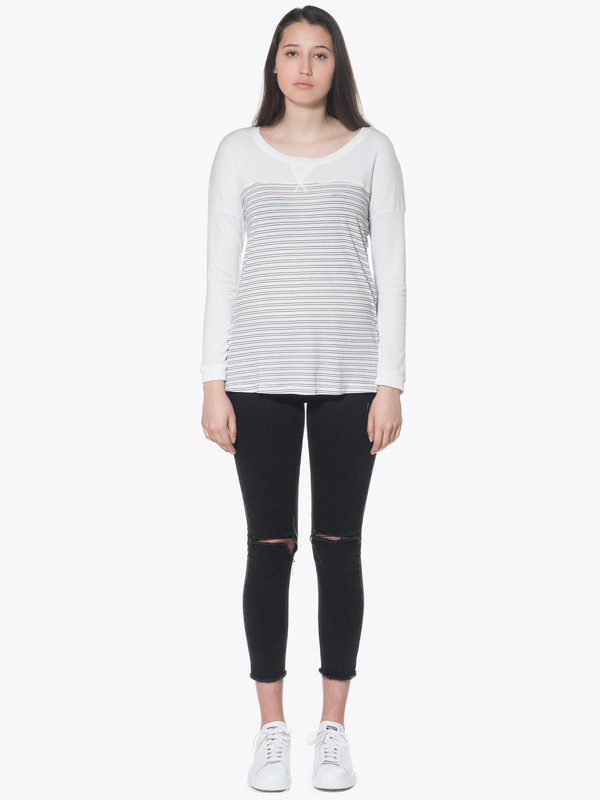 Splendid Double Pinstripe Jersey LS Top Splendid Double Pinstripe Jersey LS Top