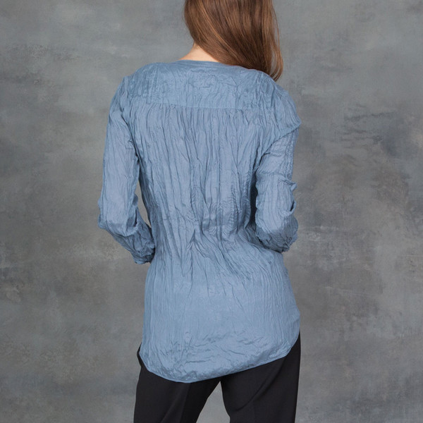 Go Silk Go India Silk Long Sleeve Blouse Go Silk Go India Silk Long Sleeve Blouse