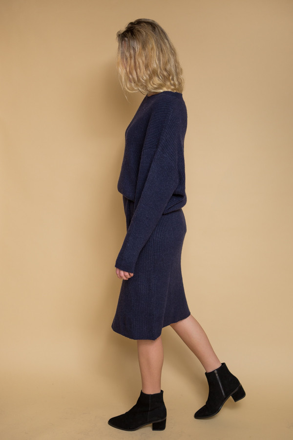 Just Female Corn Knit - Blue Stone Just Female Corn Knit - Blue Stone