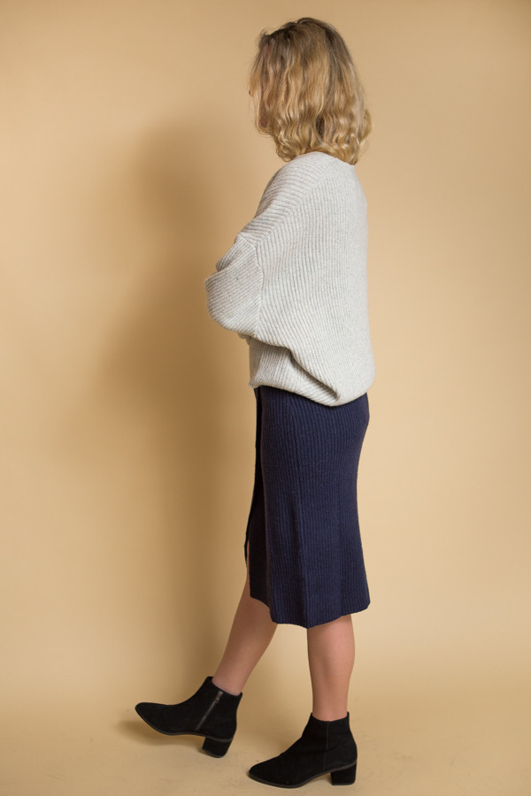 Just Female Corn Knit - Light Fog Just Female Corn Knit - Light Fog