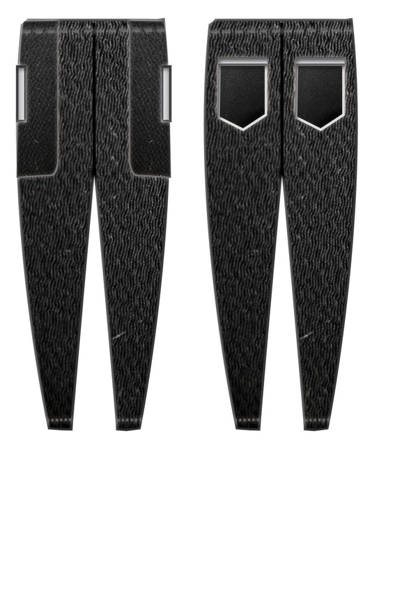 Berenik PANTS - ELASTIC BLACK PLAIN Berenik PANTS - ELASTIC BLACK PLAIN