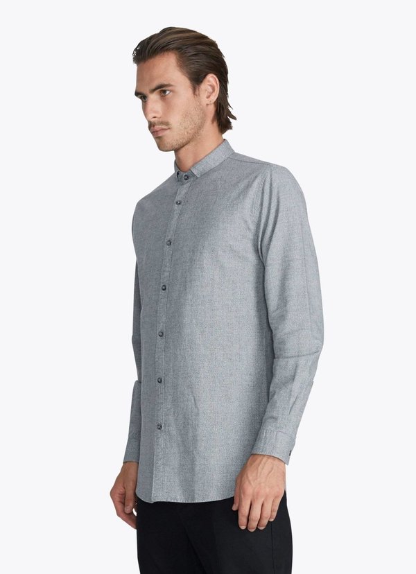 Men's Zanerobe Tuck 7ft LS Shirt Static Marle Men's Zanerobe Tuck 7ft LS Shirt Static Marle