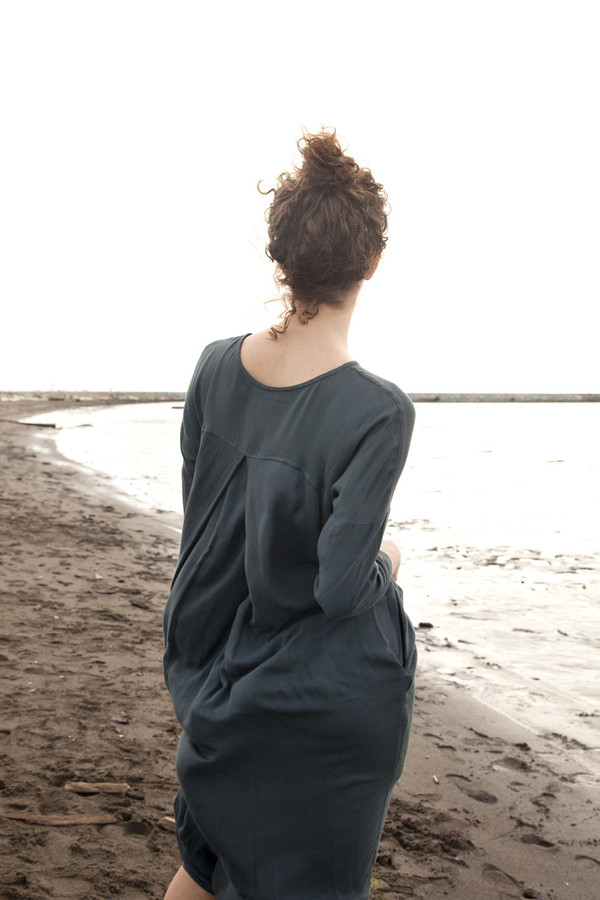 BLACK CRANE COCOON DRESS BLACK CRANE COCOON DRESS