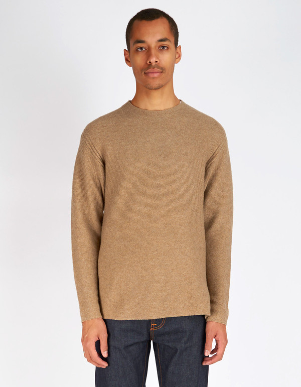 Men's Filippa K Wool Cotton Sweater Cork Melange Men's Filippa K Wool Cotton Sweater Cork Melange