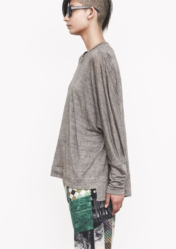 Berenik SHIRT - OVERSIZE KNIT GREY Berenik SHIRT - OVERSIZE KNIT GREY