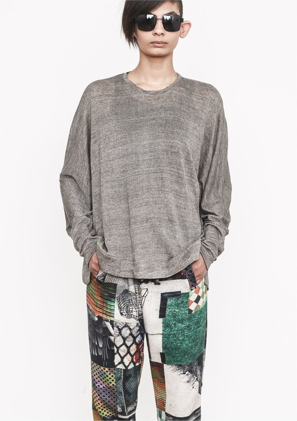Berenik SHIRT - OVERSIZE KNIT IVORY Berenik SHIRT - OVERSIZE KNIT IVORY