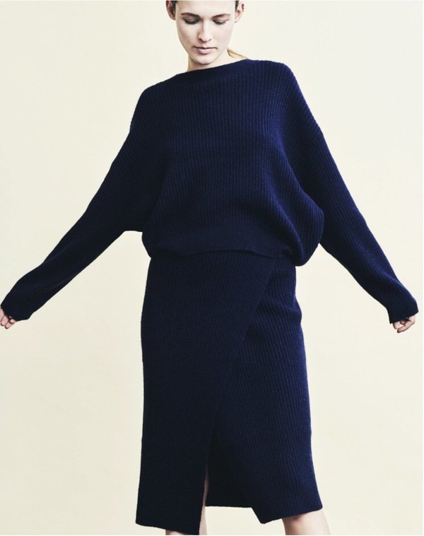 Just Female Corn Knit Sweater - Navy Just Female Corn Knit Sweater - Navy
