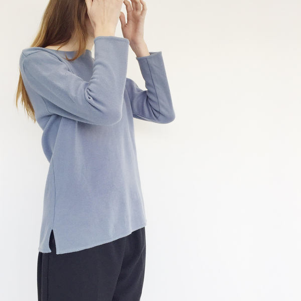 Johan Vintage Blue Boatneck Sweater Johan Vintage Blue Boatneck Sweater