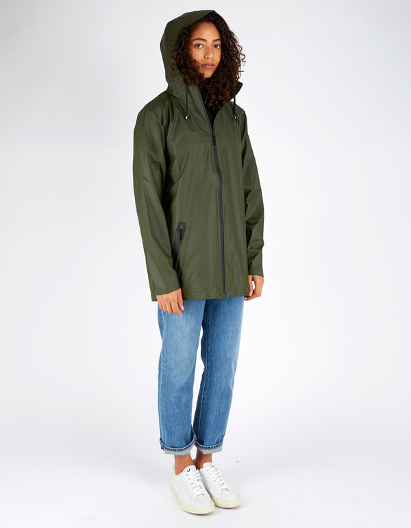 Unisex Rains Breaker Jacket Women's Green Unisex Rains Breaker Jacket Women's Green