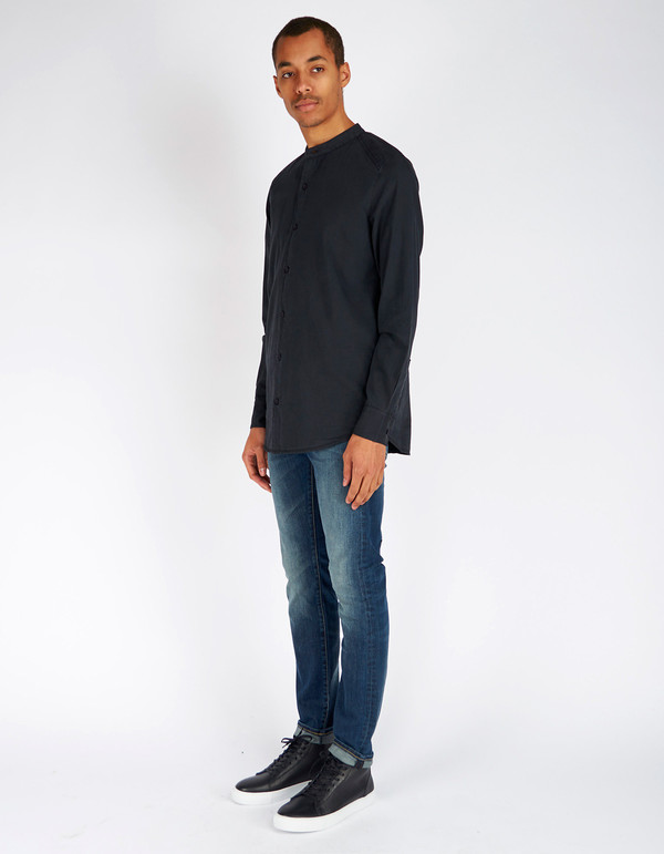 Neuw Mandarin Collar Shirt Black Neuw Mandarin Collar Shirt Black
