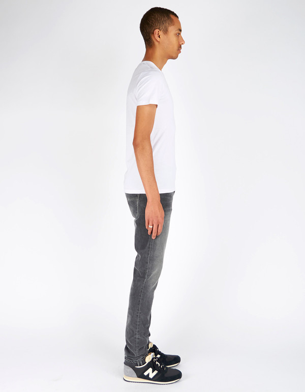 Men's Nudie Lean Dean Grey Hunt Washed Grey Men's Nudie Lean Dean Grey Hunt Washed Grey