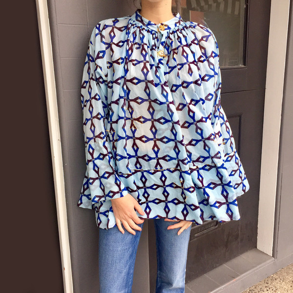 Yvonne S Ibiza Blouse - Blue Y Yvonne S Ibiza Blouse - Blue Y