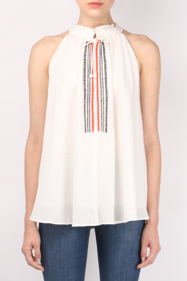 Apiece Apart Embroidered Asientos Sweep Top Apiece Apart Embroidered Asientos Sweep Top