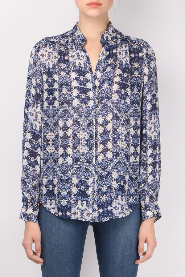 L'agence Bianca Band Collar Blouse L'agence Bianca Band Collar Blouse