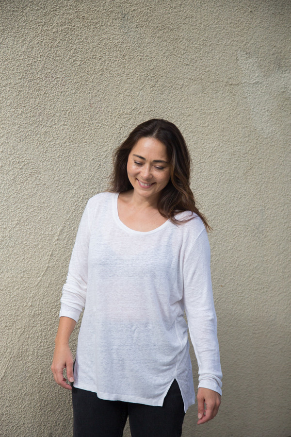 earnest sewn hazel linen tee earnest sewn hazel linen tee