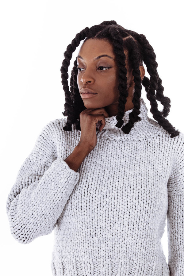 Nanushka Siro Hand Knit Chunky Sweater Nanushka Siro Hand Knit Chunky Sweater