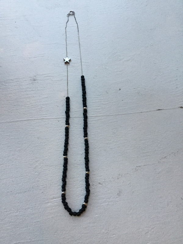 Mckenzie Liautaud Black Glass bead necklace Mckenzie Liautaud Black Glass bead necklace