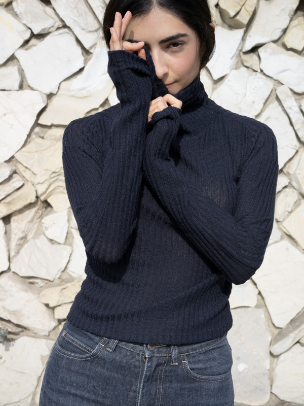 Calder Blake Claudine Brushed Variegated Turtleneck Calder Blake Claudine Brushed Variegated Turtleneck