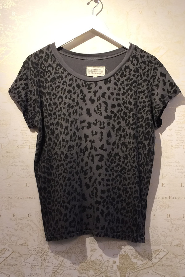 Current Elliott Leopard Print Crew Neck Tee Current Elliott Leopard Print Crew Neck Tee