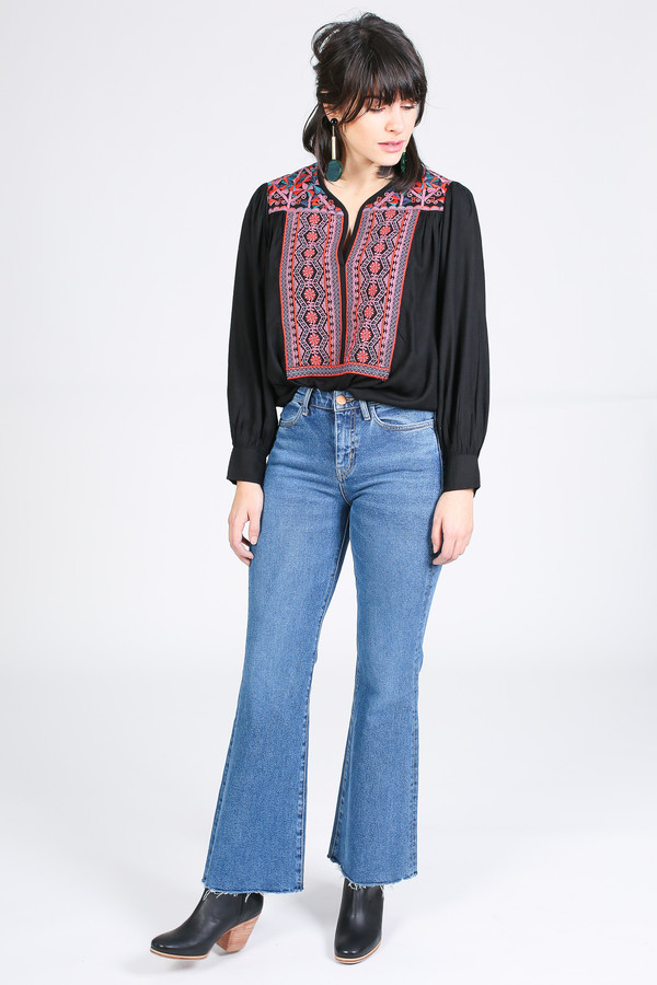 Antik Batik Khiara Blouse in Black Multi Antik Batik Khiara Blouse in Black Multi