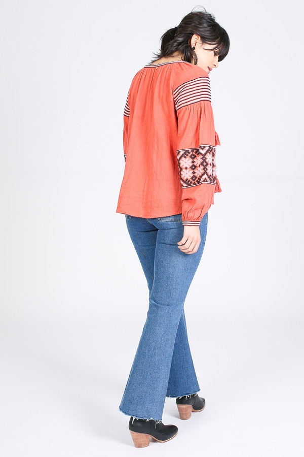 Antik Batik Modi Blouse in Rust Antik Batik Modi Blouse in Rust