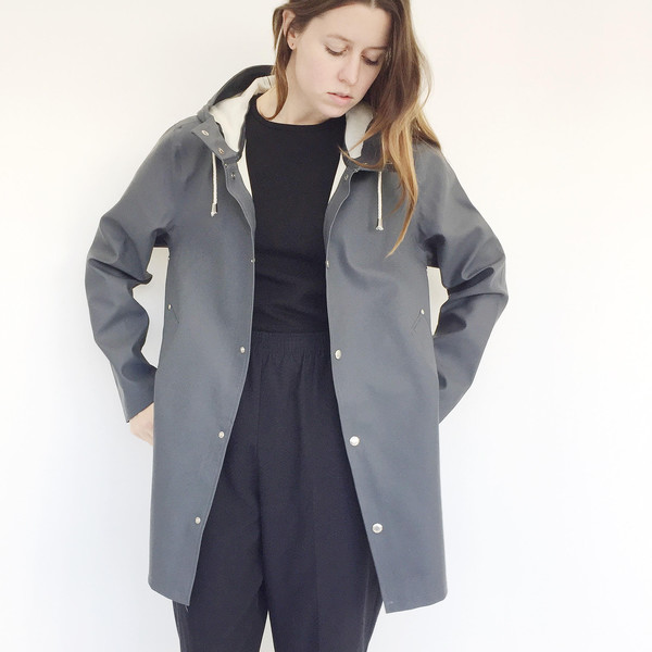 Stutterheim Stockholm Raincoat in Charcoal Stutterheim Stockholm Raincoat in Charcoal