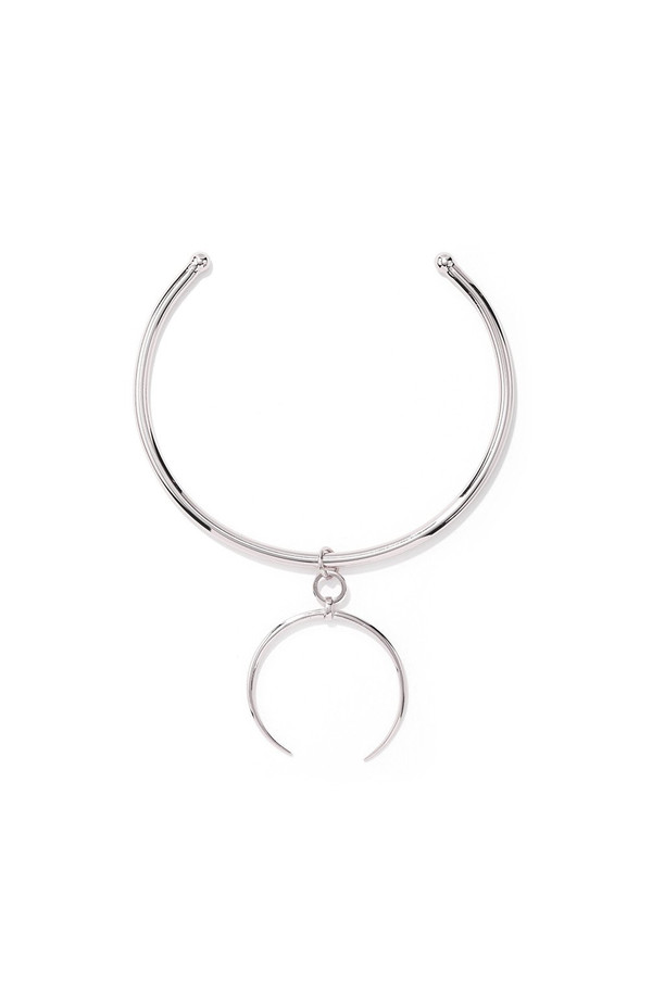 LUV AJ Silver Crescent Collar LUV AJ Silver Crescent Collar