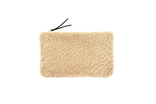 Primecut TAN SHEEPSKIN CLUTCH Primecut TAN SHEEPSKIN CLUTCH