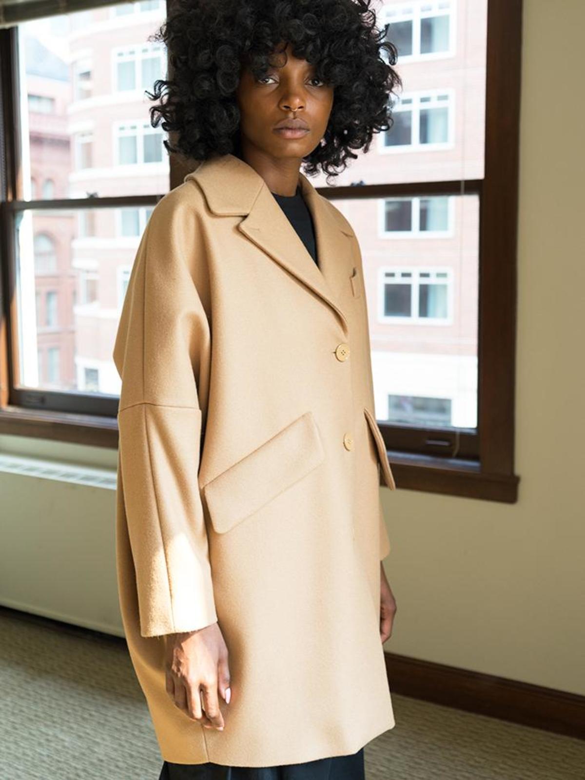 cocoon camel coat