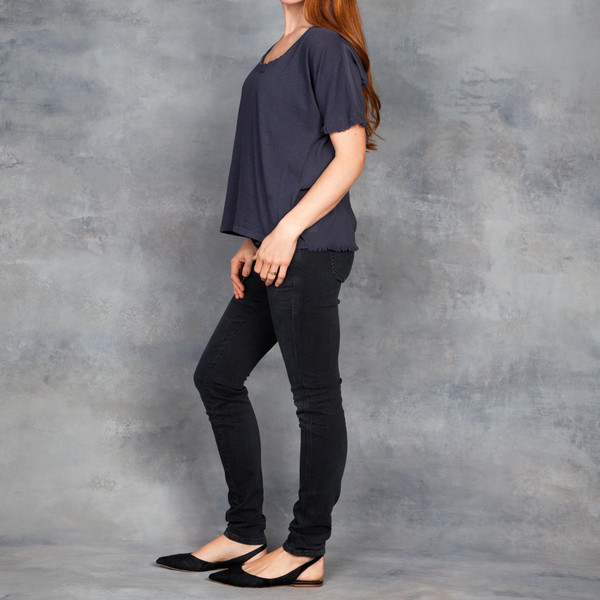 Skin Graphite Cotton Short Sleeve Top Skin Graphite Cotton Short Sleeve Top