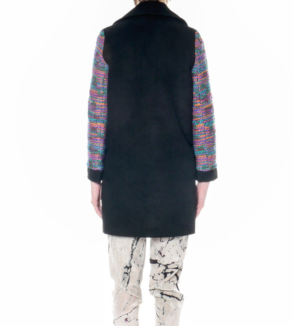 Calla Overcoat with Tweed Sleeves Calla Overcoat with Tweed Sleeves