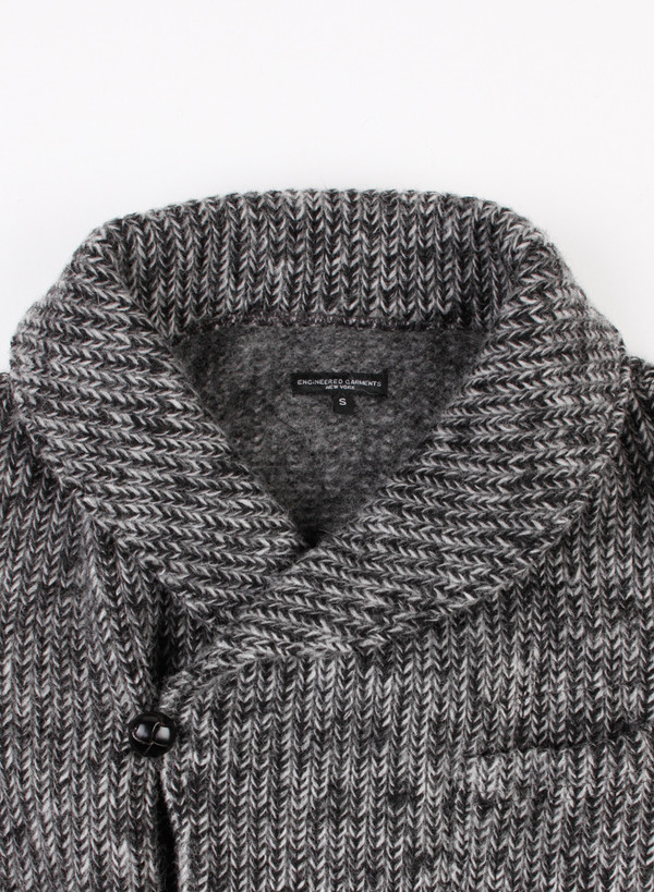 Engineered Garments Shawl Collar Knit Jacket Grey Sweater Knit Engineered Garments Shawl Collar Knit Jacket Grey Sweater Knit
