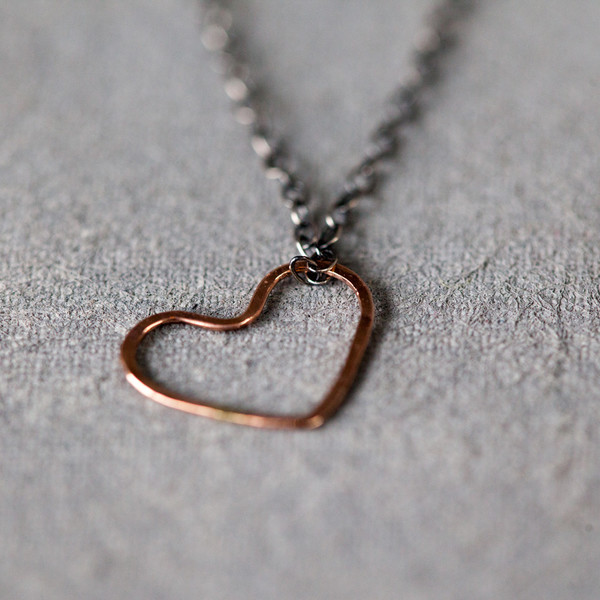 Melissa Joy Manning Heart Pendant Mixed Silver Gold Heart Necklace Melissa Joy Manning Heart Pendant Mixed Silver Gold Heart Necklace