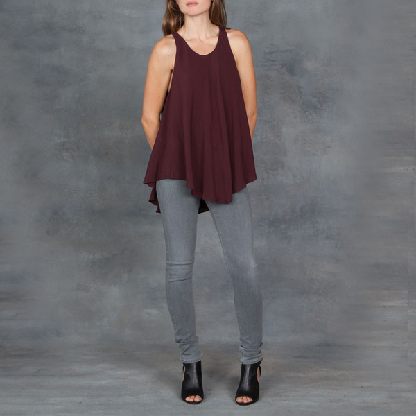 Sen Swing Tank Top in Burgundy Sen Swing Tank Top in Burgundy